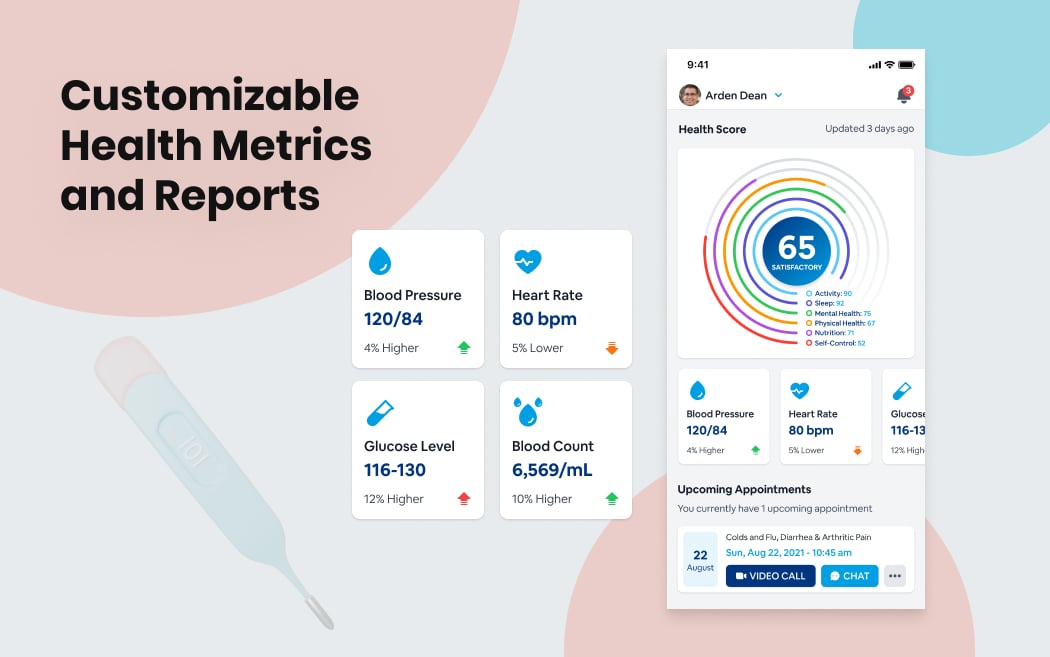 Customizable Health Metrics and Reports